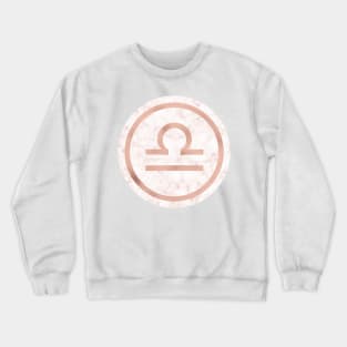 Rose Gold Marble Zodiac - Libra Crewneck Sweatshirt